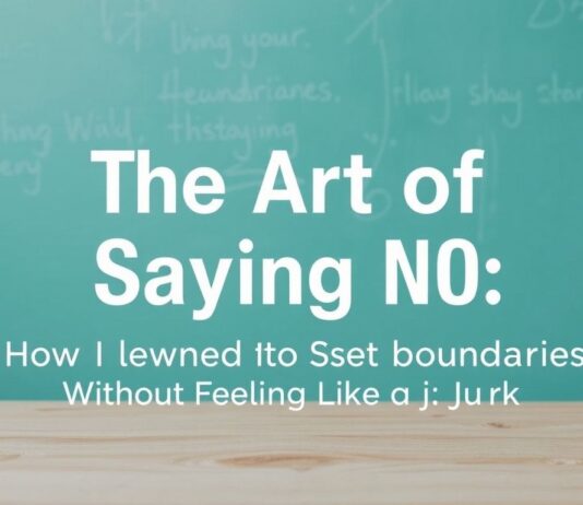 The Art of Saying No: How I Learned to Set Boundaries Without Feeling Like a Jerk The Art of Saying No: How I Learned to Set Boundaries Without Feeling Like a Jerk