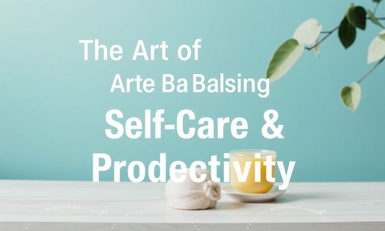 The Art of Balancing Self-Care and Productivity
