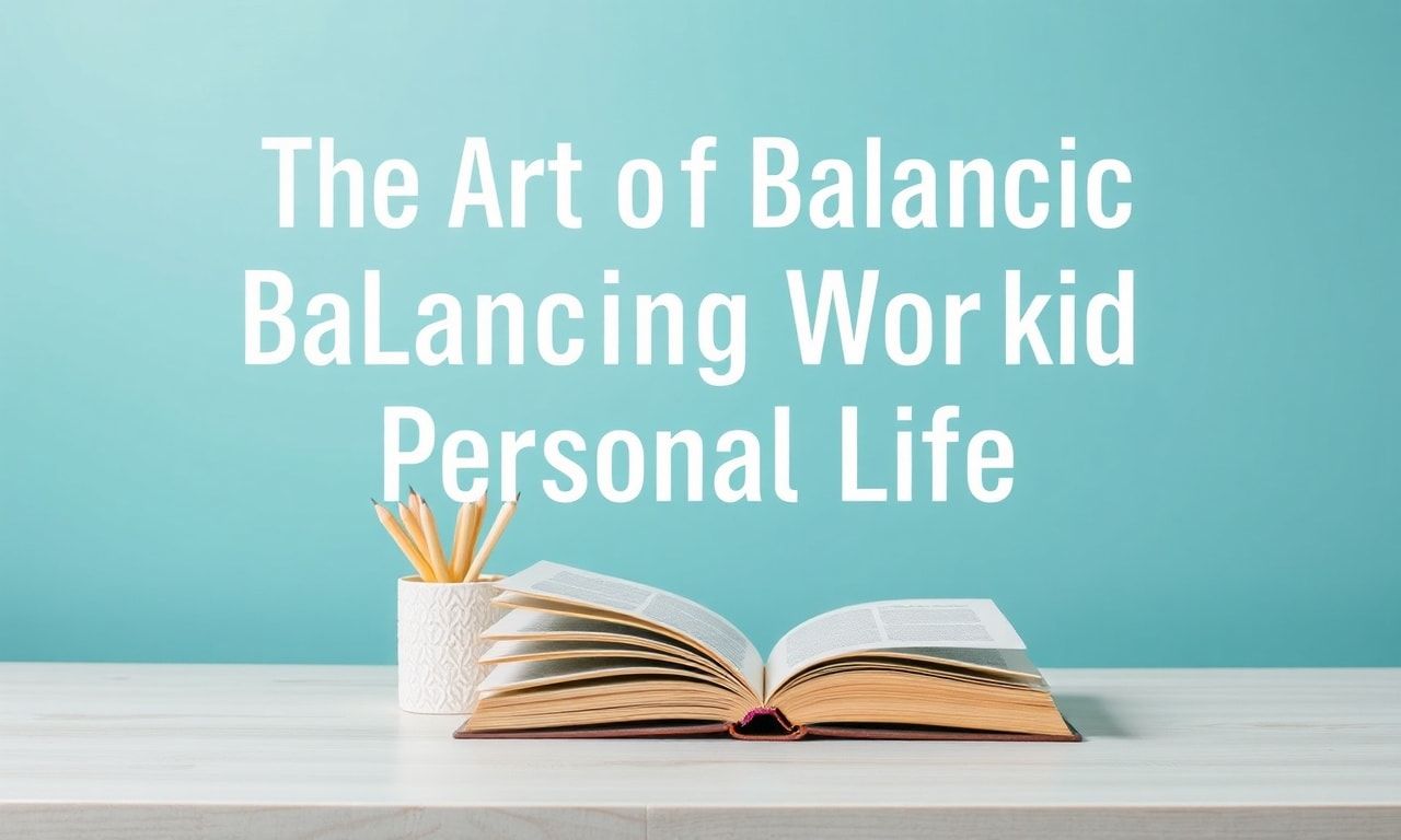 The Art of Balancing Work and Personal Life: A Modern Lifestyle Guide