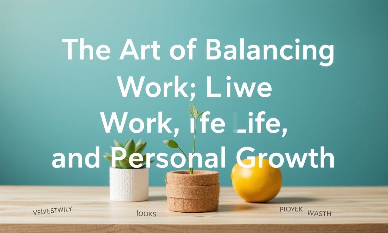 The Art of Balancing Work, Life, and Self-Improvement