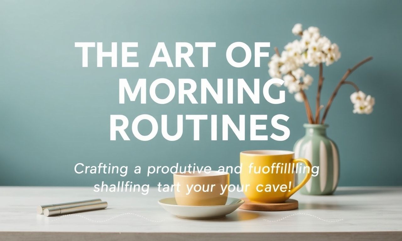 The Art of Morning Routines: Crafting a Productive and Fulfilling Start to Your Day