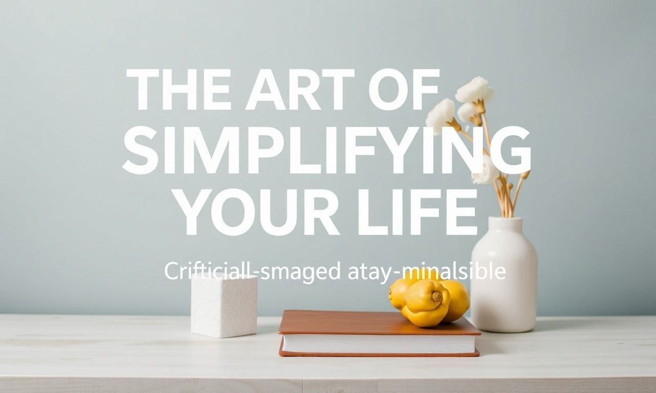 The Art of Simplifying Your Life: A Comprehensive Guide to Minimalism