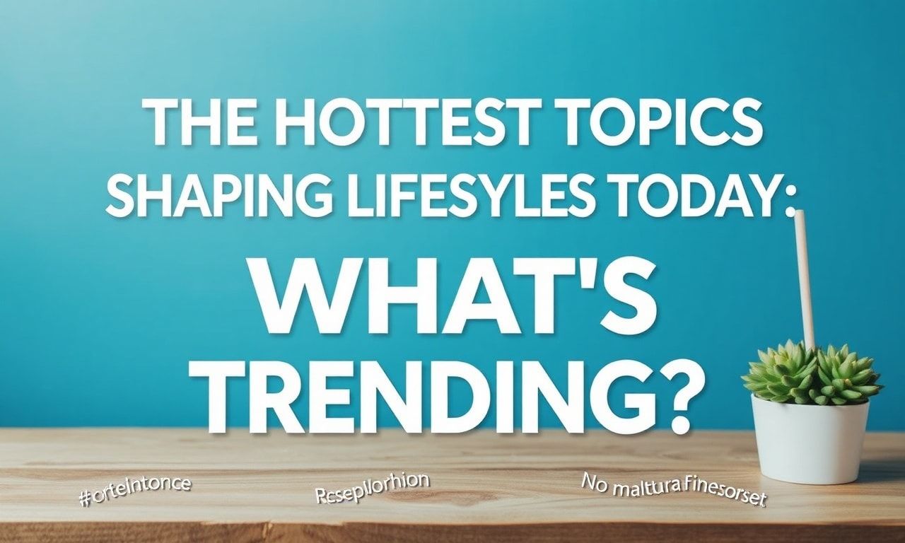 The Hottest Topics Shaping Lifestyles Today: What's Trending?