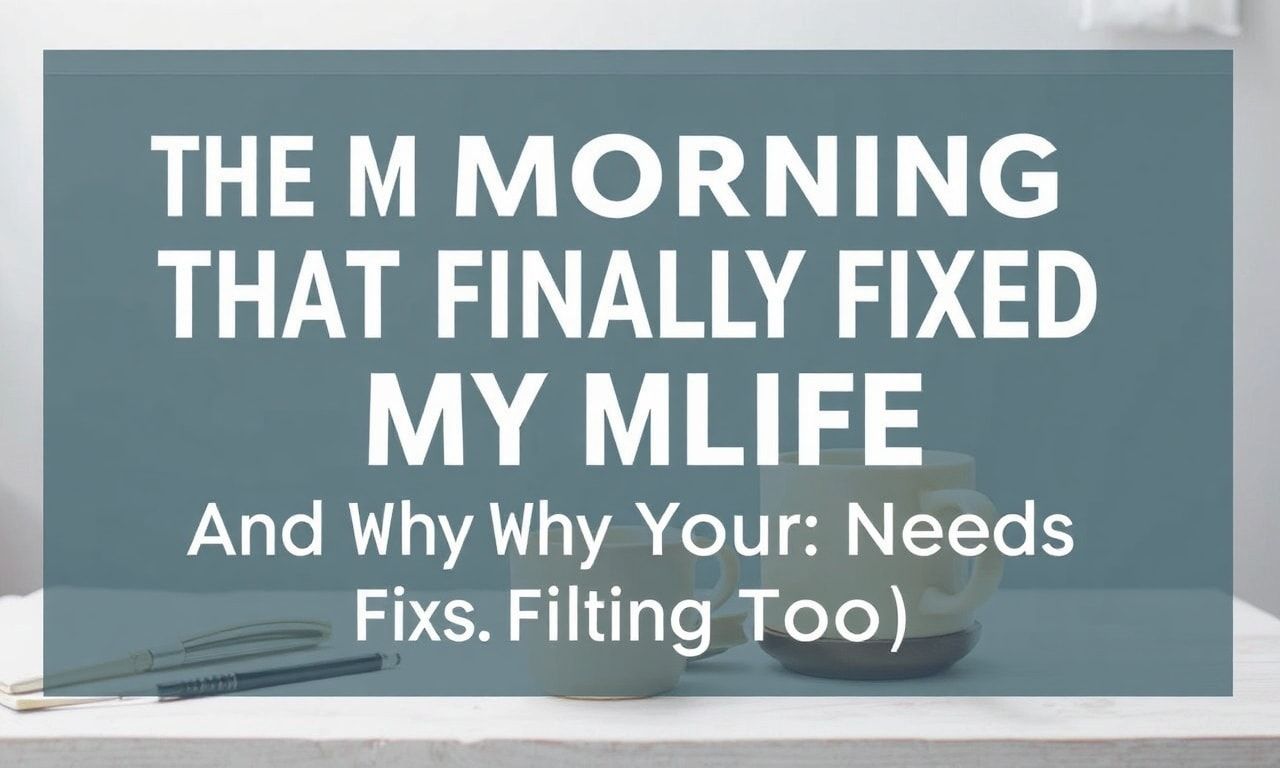 The Morning Routine That Finally Fixed My Life (And Why Yours Needs Fixing Too)