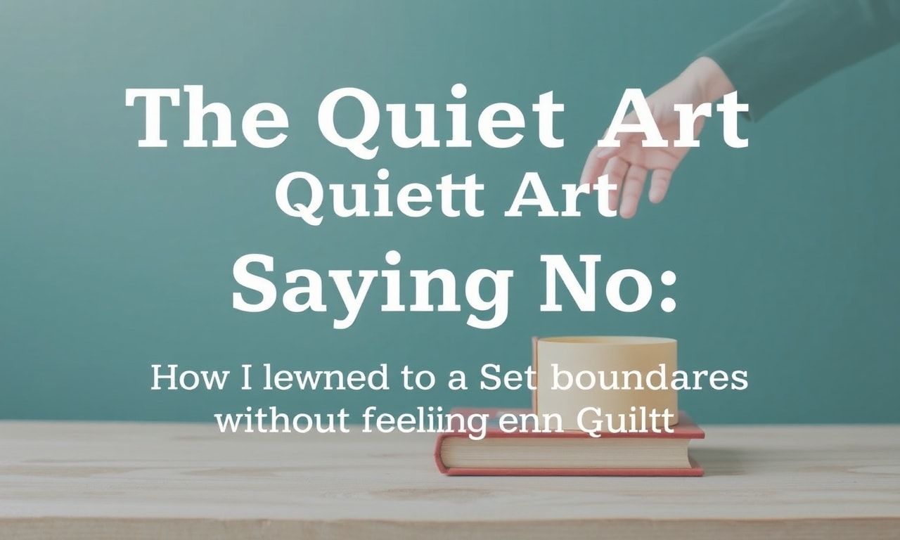 The Quiet Art of Saying No: How I Learned to Set Boundaries Without Feeling Guilty