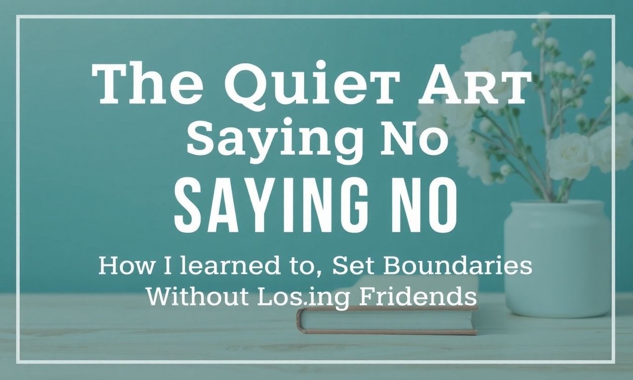 The Quiet Art of Saying No: How I Learned to Set Boundaries Without Losing Friends