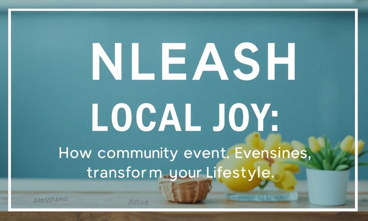 Unleash Local Joy: How Community Events Can Transform Your Lifestyle