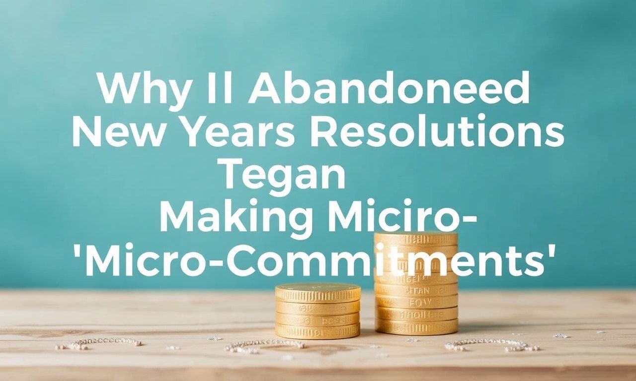 Why I Gave Up on New Year's Resolutions and Started Making 'Micro-Committments' Instead