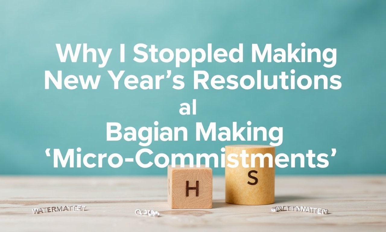Why I Gave Up on New Year's Resolutions and Started Making 'Micro-Committments' Instead