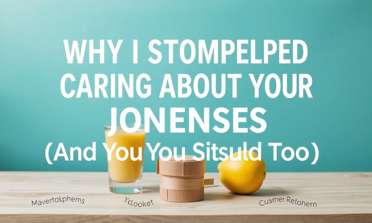 Why I Stopped Caring About the Joneses (And You Should Too)